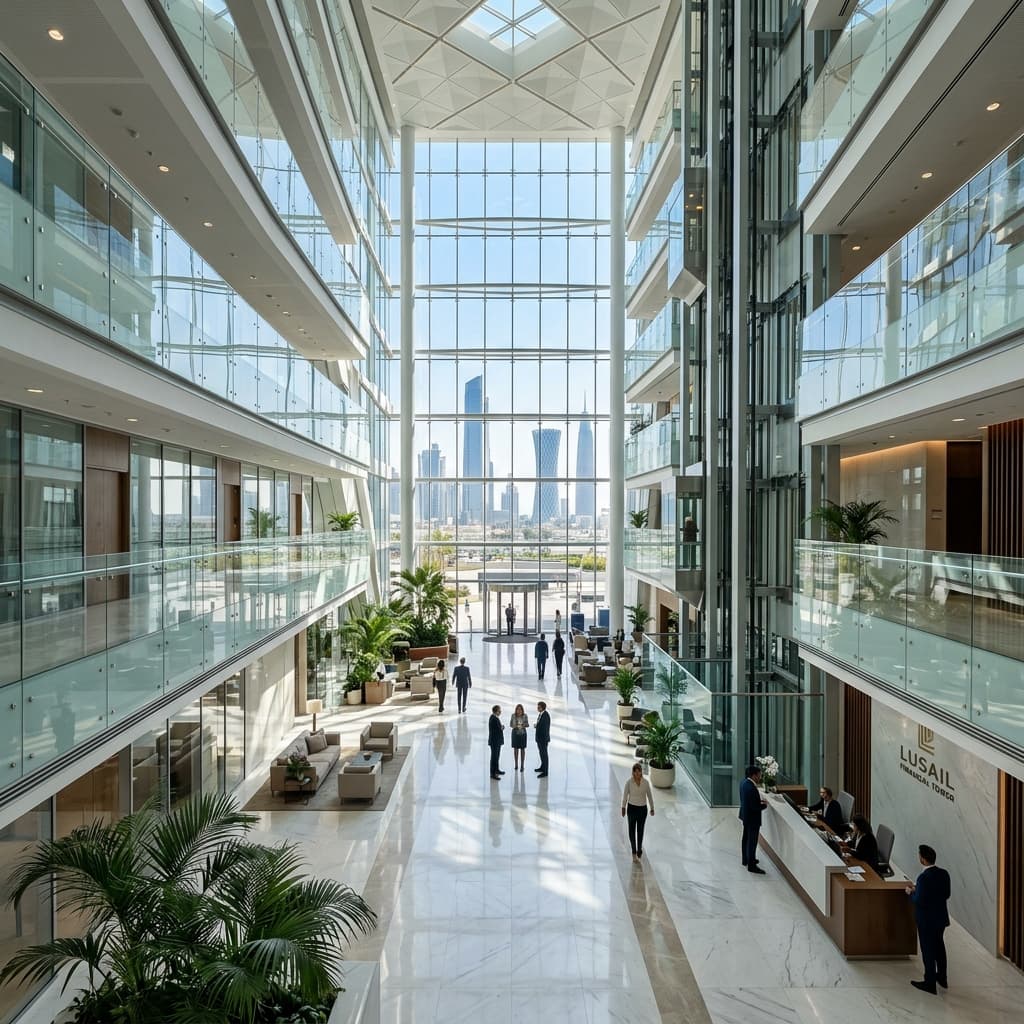 Modern clean office building interior